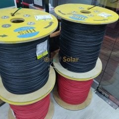 50 Metre Solar Kablo 6 Mm2 Çift İzoleli Bakır 25 Mt Kırmızı + 25 Mt Siyah