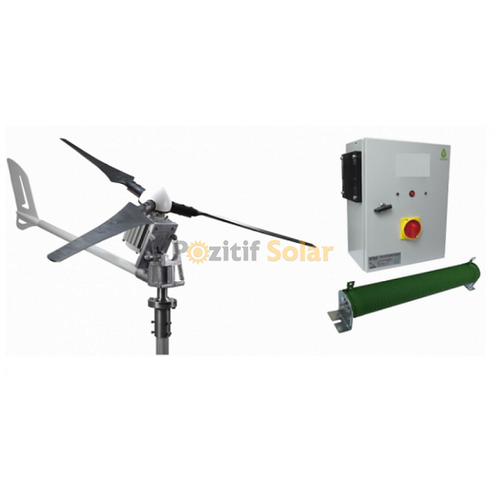 iSTA-BREEZE Set İ-1500W 24 VOLT WİNDSAFE KORUMALI RÜZGAR TÜRBİNİ + HİBRİT ŞARJ KONTROL CİHAZI