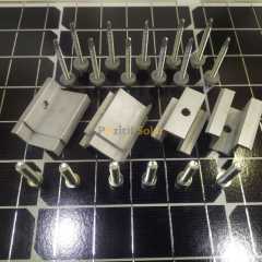 Güneş Paneli Montaj Aparatı 2 Panel İçin 2 Adet 250 cm Galvaniz Profil 6 Adet Klemp