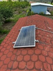 Güneş Paneli Montaj Aparatı 1 Panel İçin 4 Adet 30 cm Galvaniz Profil 4 Adet Son Klemp