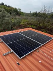 Güneş Paneli Montaj Aparatı 2 Panel İçin 6 Adet 30 cm Galvaniz Profil 6 Adet Klemp