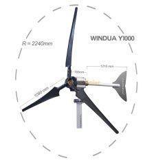 Windua Y5000 5 KW Rüzgar Türbini 12/24/48 Volt Yatay Eksen