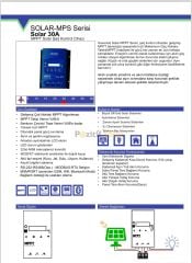 Havensis 30 Amper MPPT Şarj Kontrol Cihazı 12/24 Volt