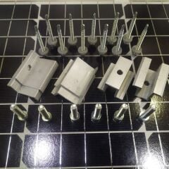 Güneş Paneli Montaj Aparatı 3 Panel İçin 8 Adet 30 cm Galvaniz Profil 8 Adet Klemp