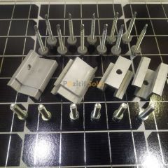 Güneş Paneli Montaj Aparatı 4 Panel İçin 10 Adet 30 cm Galvaniz Profil 10 Adet Klemp