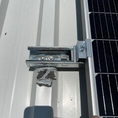 Güneş Paneli Montaj Aparatı 6 Panel İçin 14 Adet 30 cm Galvaniz Profil 14 Adet Klemp