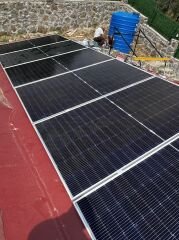 Güneş Paneli Montaj Aparatı 6 Panel İçin 14 Adet 30 cm Galvaniz Profil 14 Adet Klemp