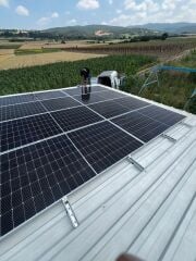 Güneş Paneli Montaj Aparatı 8 Panel İçin 18 Adet 30 cm Galvaniz Profil 18 Adet Klemp