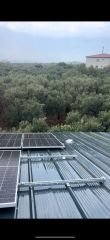 Güneş Paneli Montaj Aparatı 8 Panel İçin 18 Adet 30 cm Galvaniz Profil 18 Adet Klemp