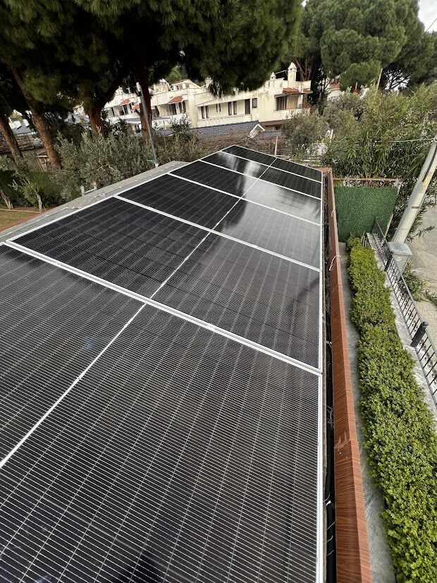 6 Ad Güneş Paneli Montaj Aparatı 6 Ad Galvaniz Profil 250 cm 10 Ad Orta 4 Adet Son Klemp