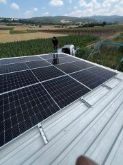 Güneş Paneli Montaj Aparatı 8 Panel İçin 8 Adet 250 cm Boy Profil 14 Adet Orta Klemp 4 Adet Son Klemp