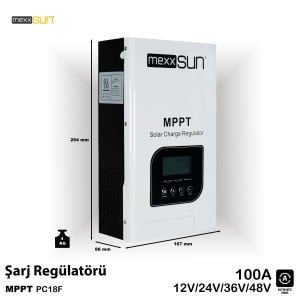 Mexxsun 100 Amper Mppt Şarj Regülatörü  12/24/48 Volt