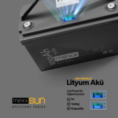 Mexxsun Lityum Akü 12,8V 100Ah LiFePo4  1280Wh