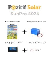 SunPro 4024 Taşınabilir Güç İstasyonu Hazır Set