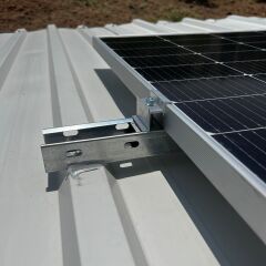 Güneş Paneli Montaj Aparatı 10 Panel İçin 22 Adet 30 cm Galvaniz Profil 22 Adet Klemp
