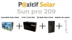 SunPro 209 Taşınabilir Güç Kaynağı Solar Jenaratör Hazır Set