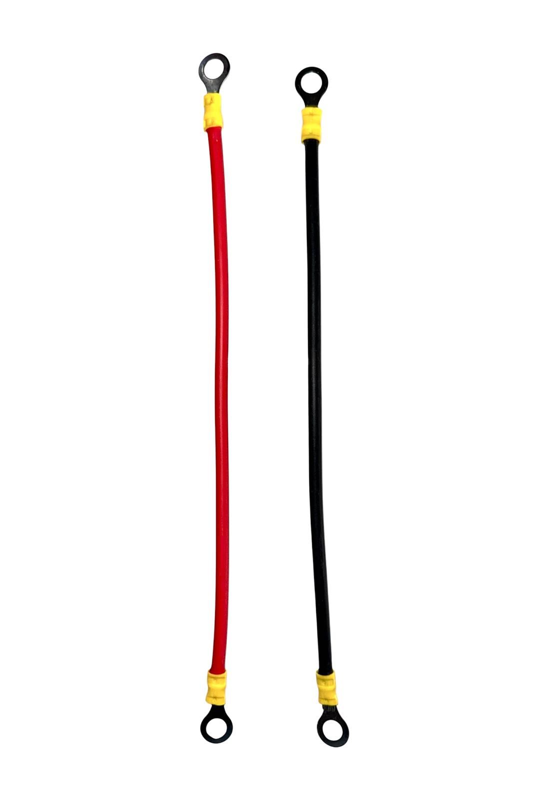 2 Adet 6 mm2 Akü Seri Veya Paralel Bağlantı Kablosu 25 cm Uzunluğunda