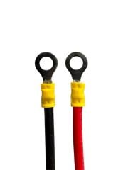 2 Adet 6 mm2 Akü Seri Veya Paralel Bağlantı Kablosu 50 cm Uzunluğunda