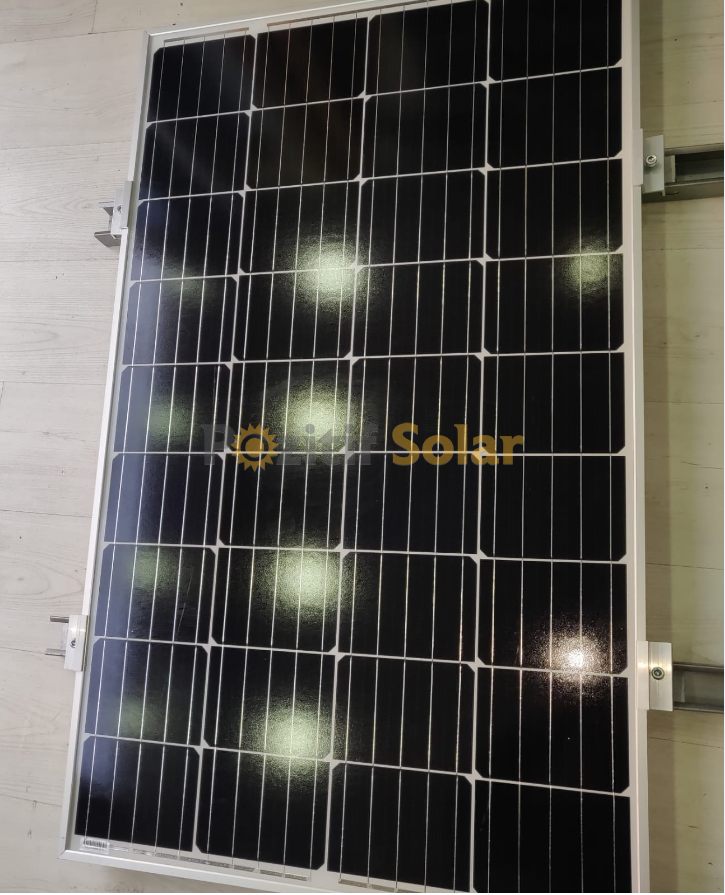 Güneş Paneli Montaj Aparatı 1 Panel İçin 125 cm 2 Adet Galvaniz Profil 4 Adet Son Klemp