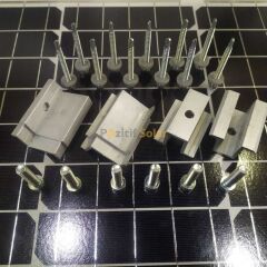 Güneş Paneli Montaj Aparatı 2 Panel İçin 2 Adet 250 cm Boy Alüminyum Profil 6 Adet Klemp