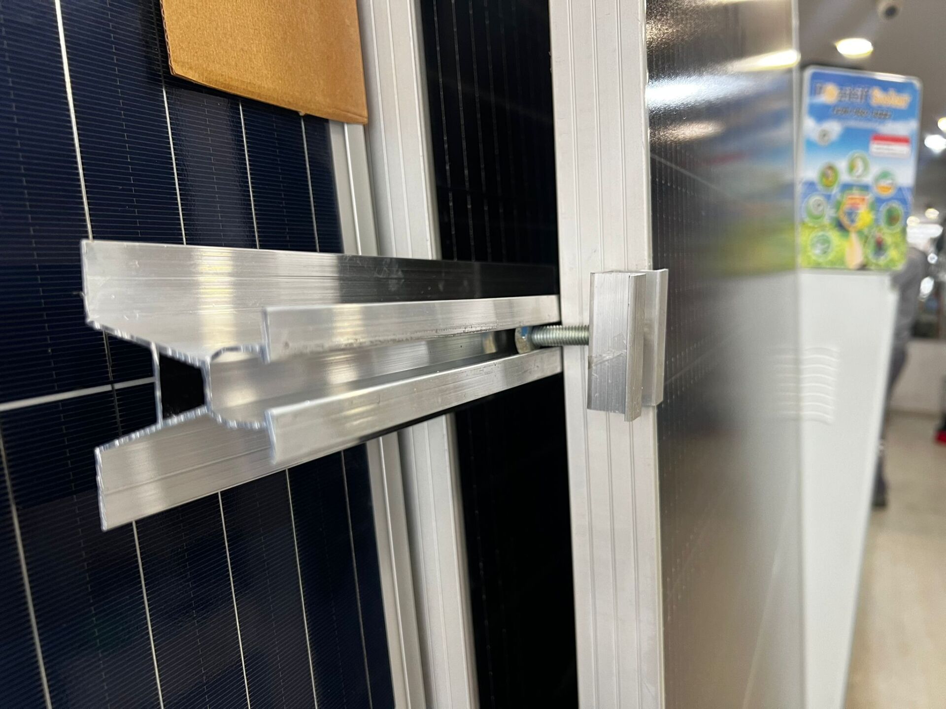 Güneş Paneli Aleminyum Montaj Aparatı 6 Panel İçin 6 Adet 250 cm Boy Alüminyum Profil 10 Adet Orta Klemp 4 Adet Son