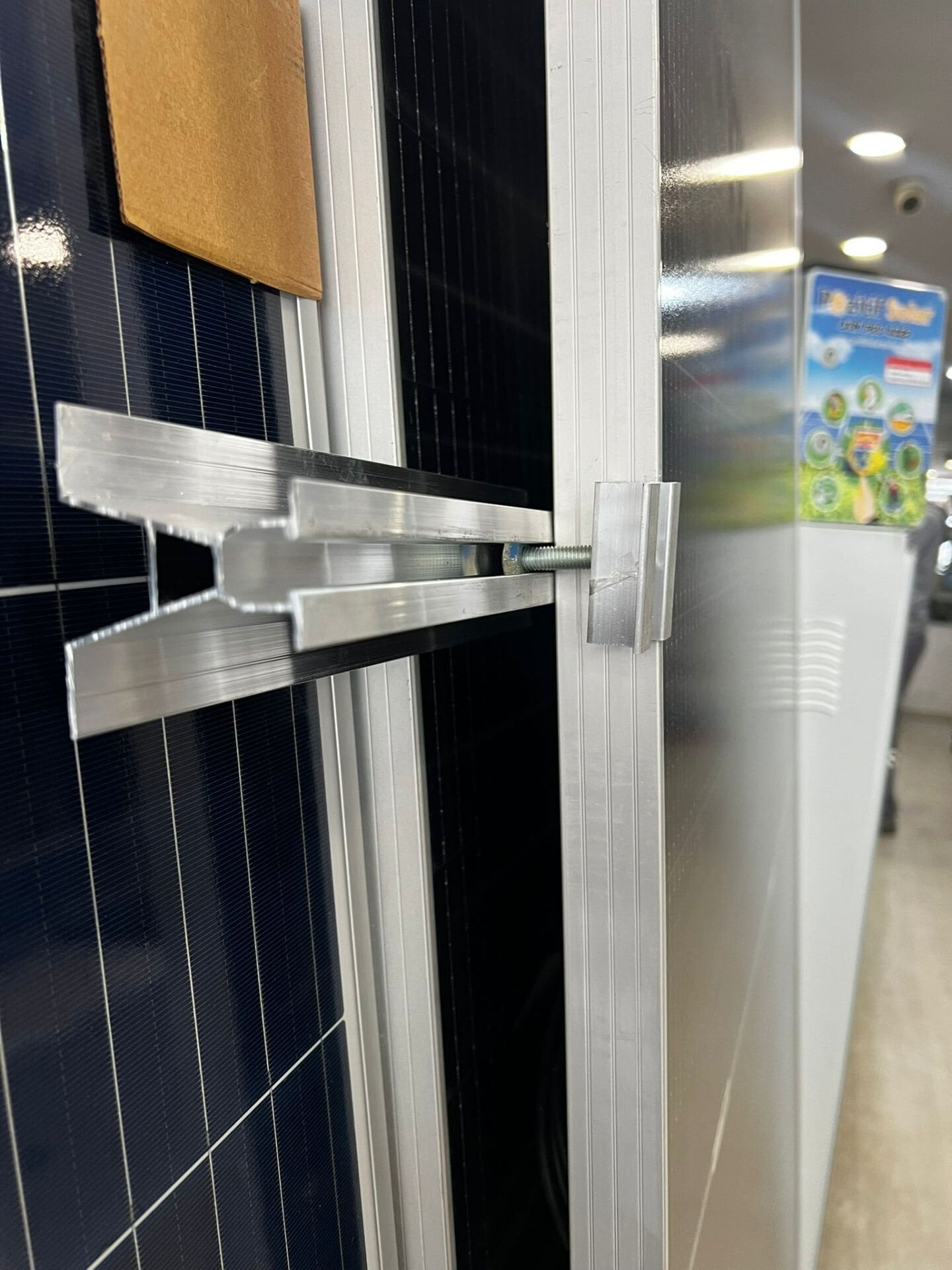 Güneş Paneli Montaj Aparatı 8 Panel İçin 8 Adet 250 cm Alüminyum Boy Profil 14 Adet Orta Klemp 4 Adet Son Klemp