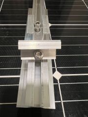 Güneş Paneli Montaj Aparatı 1 Panel İçin 4 Adet 30 cm Alüminyum Profil 4 Adet Son Klemp