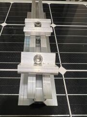 Güneş Paneli Montaj Aparatı 8 Panel İçin 18 Adet 30 cm Alüminyum Profil 18 Adet Klemp