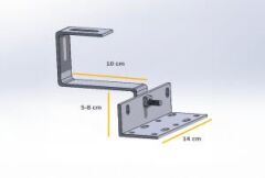 Güneş Paneli Montaj Aparatı 2 Panel İçin Klempleri, Çatı Kancası ve Sigma Profil