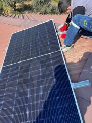 Güneş Paneli Montaj Aparatı 1 Panel İçin 4 Adet 50 cm Galvaniz Profil 4 Adet Son Klemp