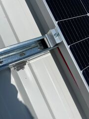 Güneş Paneli Montaj Aparatı 1 Panel İçin 4 Adet 50 cm Galvaniz Profil 4 Adet Son Klemp