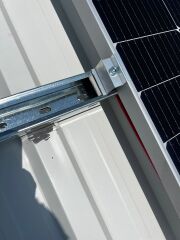 Güneş Paneli Montaj Aparatı 2 Panel İçin 6 Adet 50 cm Galvaniz Profil 6 Adet Klemp