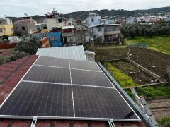 Güneş Paneli Montaj Aparatı 3 Panel İçin 8 Adet 50 cm Galvaniz Profil 8 Adet Klemp