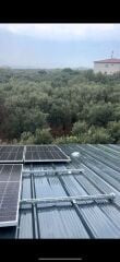 Güneş Paneli Montaj Aparatı 8 Panel İçin 18 Adet 50 cm Galvaniz Profil 18 Adet Klemp