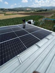 Güneş Paneli Montaj Aparatı 10 Panel İçin 20 Adet 50 cm Galvaniz Profil 20 Adet Klemp