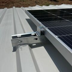 Güneş Paneli Montaj Aparatı 10 Panel İçin 20 Adet 50 cm Galvaniz Profil 20 Adet Klemp