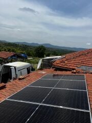 Güneş Paneli Montaj Aparatı 4 Panel İçin Klempleri, Çatı Kancası ve Galvaniz Profilleri